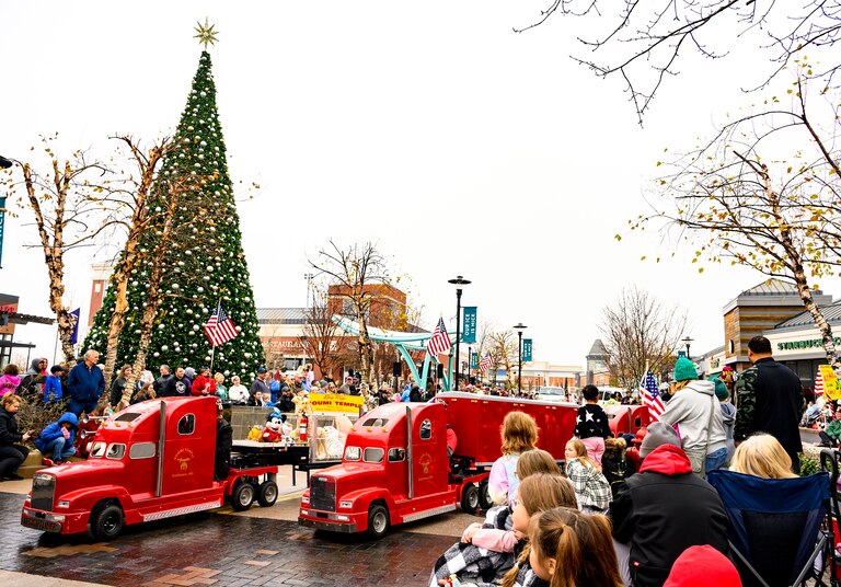 The annual holiday parade at THE AVENUE at White Marsh ends with a grand entrance by Santa.