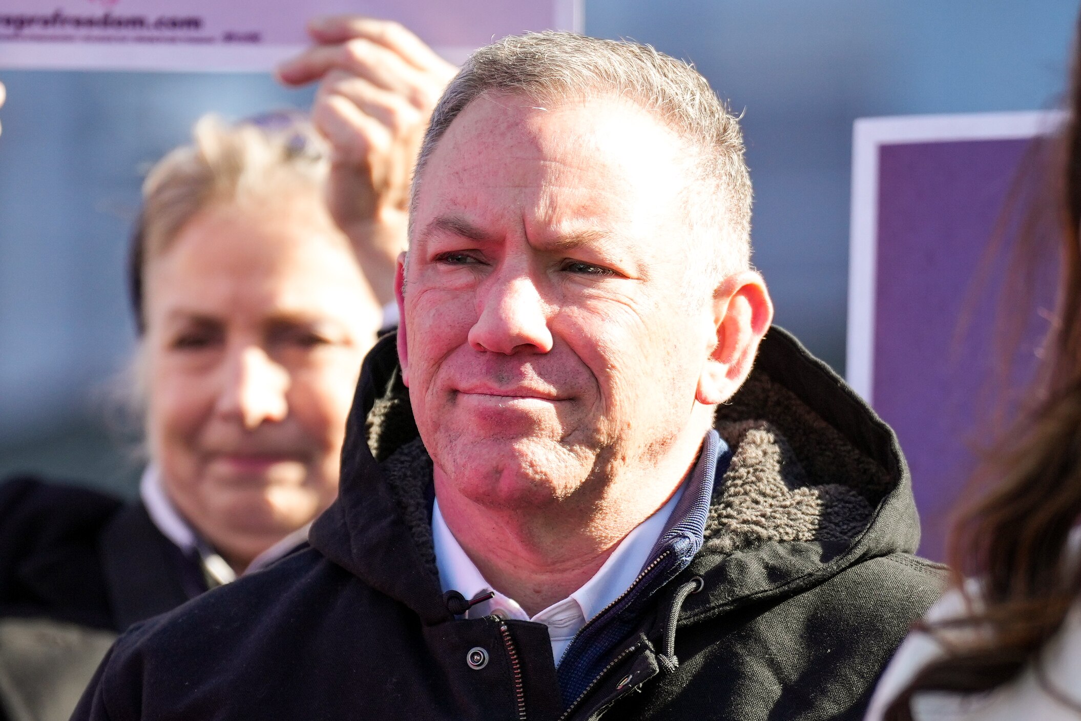 Ken Ulman, chair of Maryland’s Democratic Party, attends a reproductive rights rally in 2024. Ulman is stepping down from his role with the party.