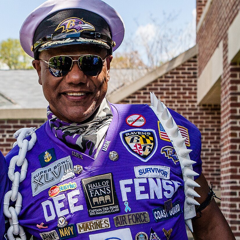 Larry “Wes” Henson, Ravens superfan Captain Dee-Fense