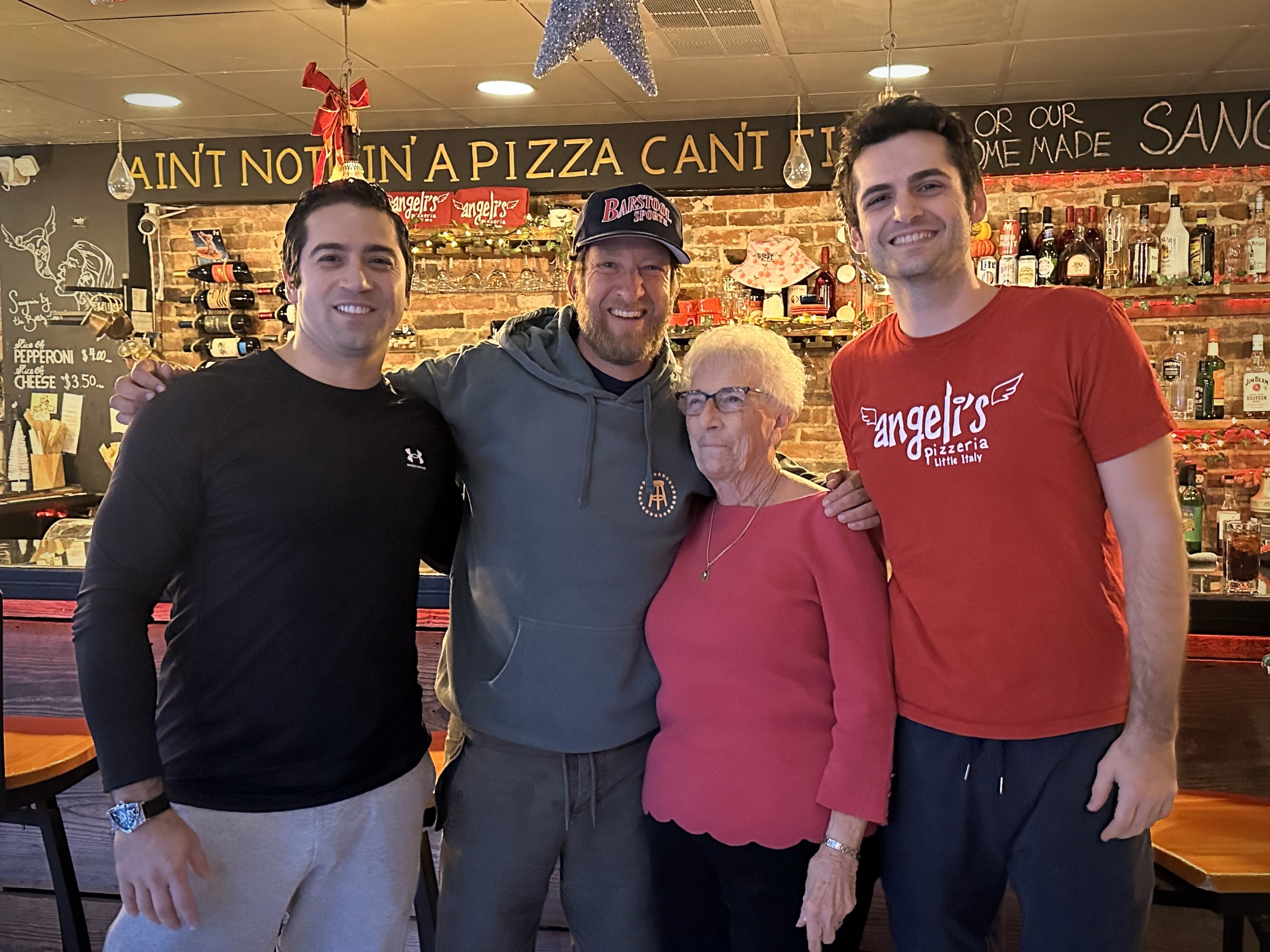 Dave Portnoy, an avid pizza reviewer and founder of Barstool Sports, visited Angeli's Pizzeria in Little Italy on Friday, Dec. 13.