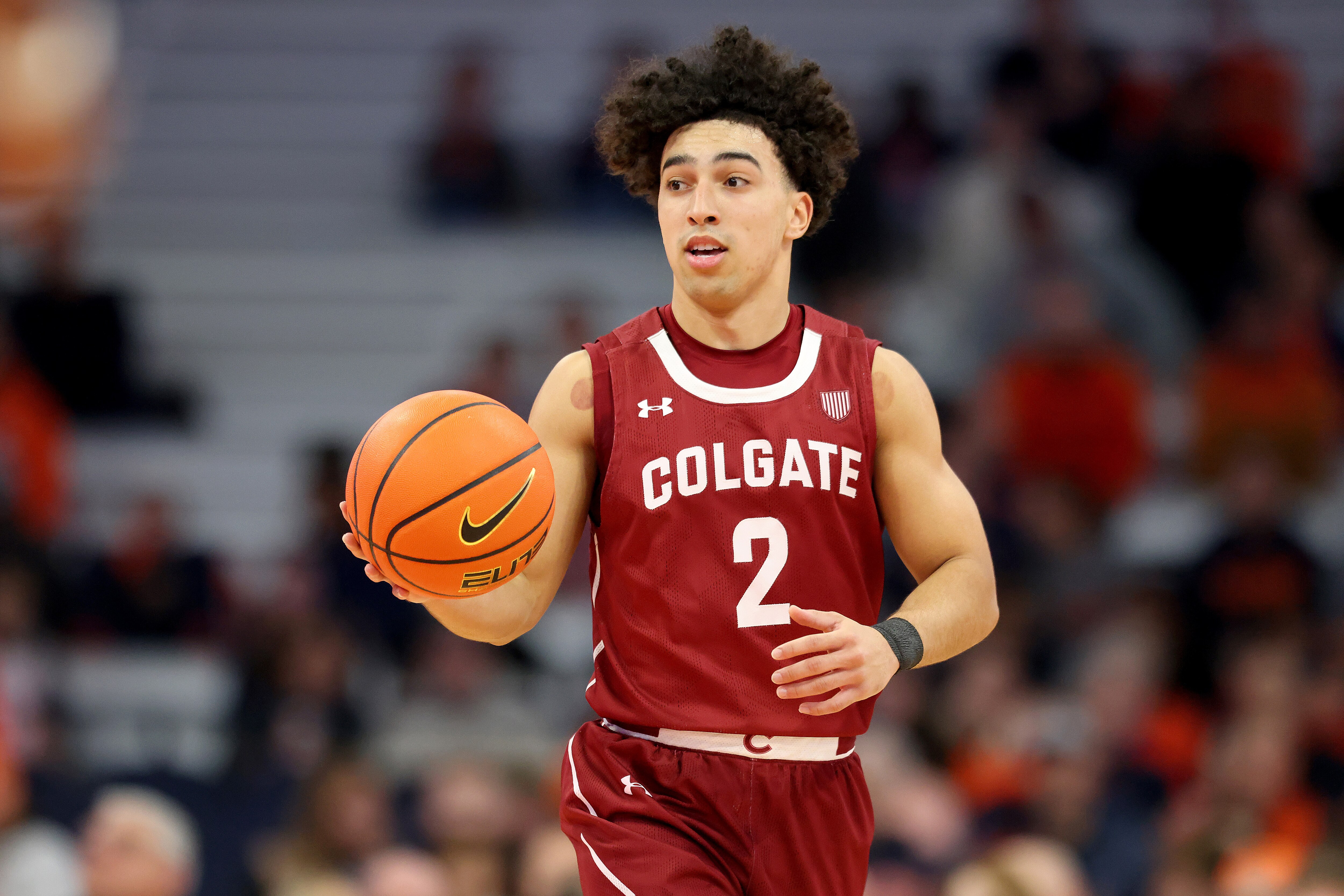 Braeden Smith, shown in a game against Syracuse, scored 25 points to lead Colgate over Navy on Saturday.