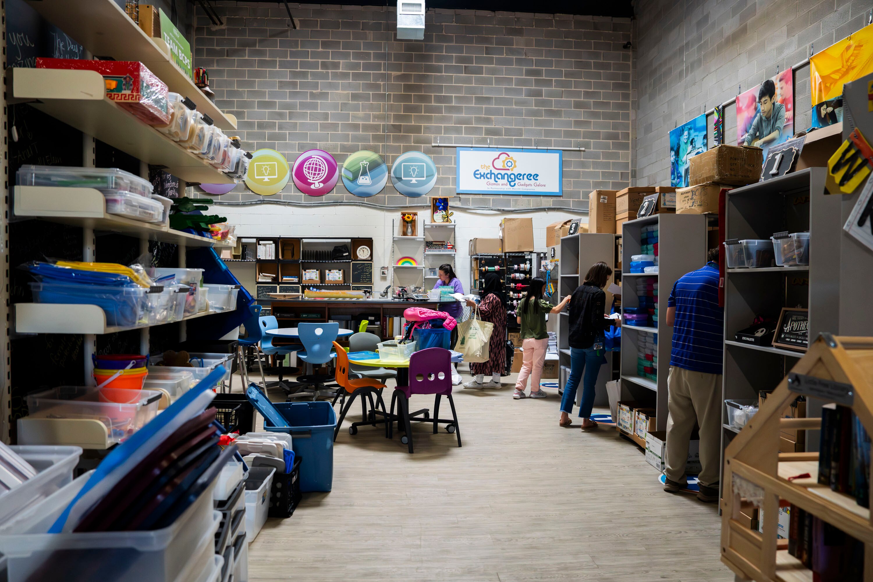 The Exchangeree in Windsor Mill opens its doors to teachers to “shop” for donated supplies for their classrooms.