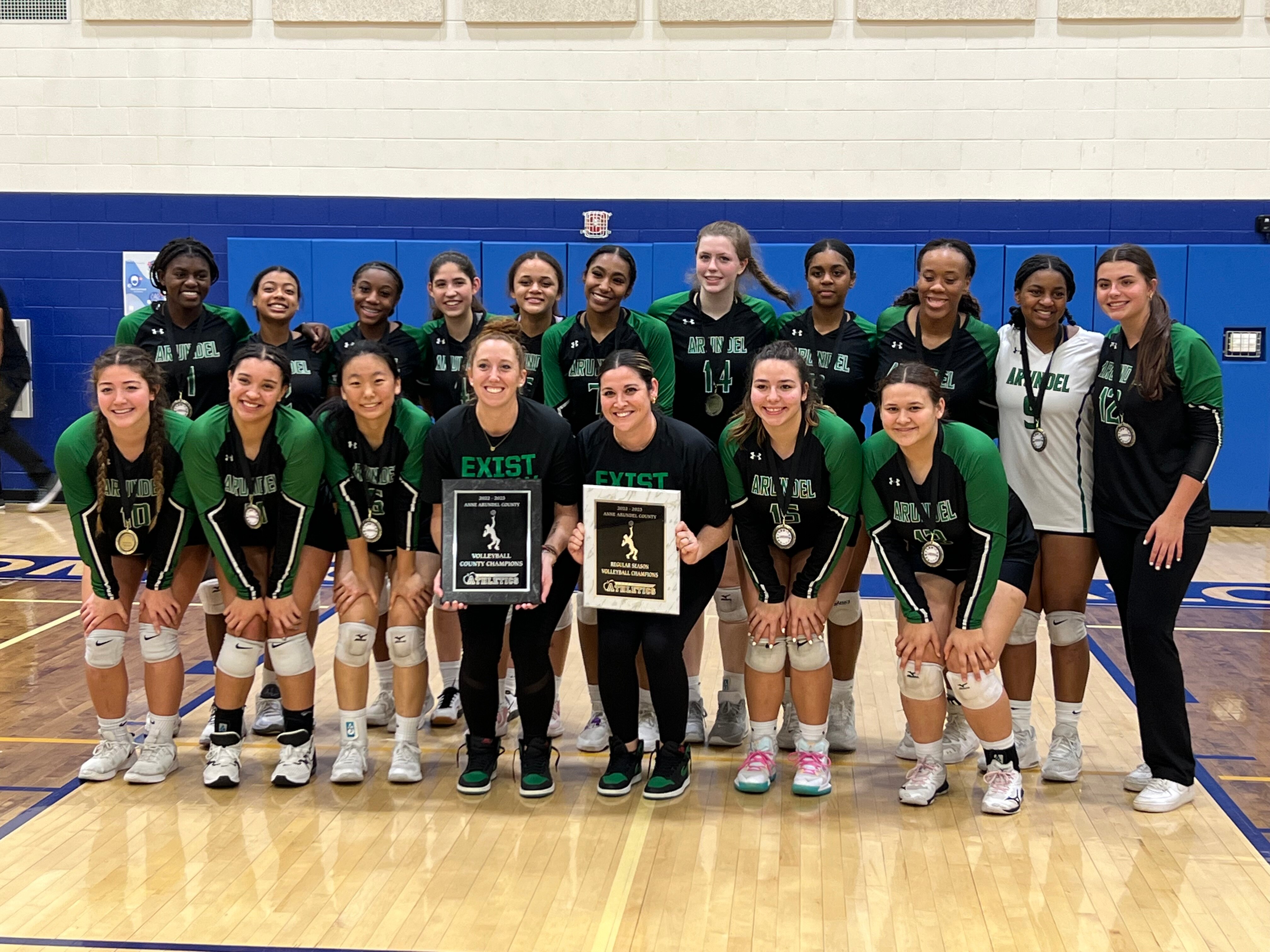 Arundel High is again the top volleyball team in Anne Arundel County. The top-ranked and undefeated Wildcats blew a two-set lead before turning away No. 6 Broadneck in the league final at Severna Park Tuesday evening.