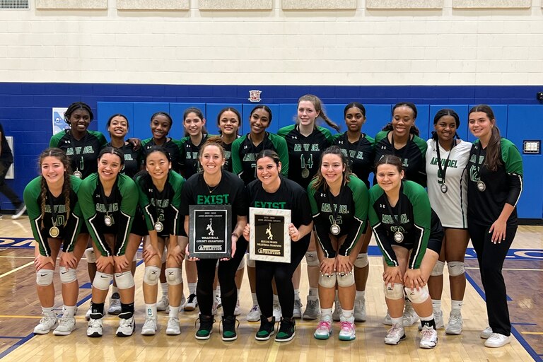 Arundel High is again the top volleyball team in Anne Arundel County. The top-ranked and undefeated Wildcats blew a two-set lead before turning away No. 6 Broadneck in the league final at Severna Park Tuesday evening.