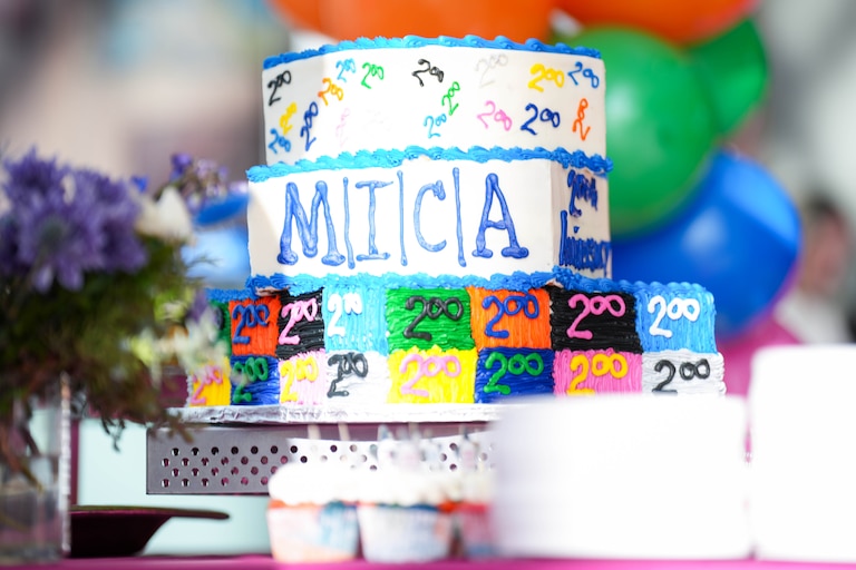 A cake commemorating 200 years of operation seen during MICA’s bicentennial anniversary celebration at Falvey Hall on MICA’s campus in Baltimore, Md., on Wednesday, January 21, 2026.