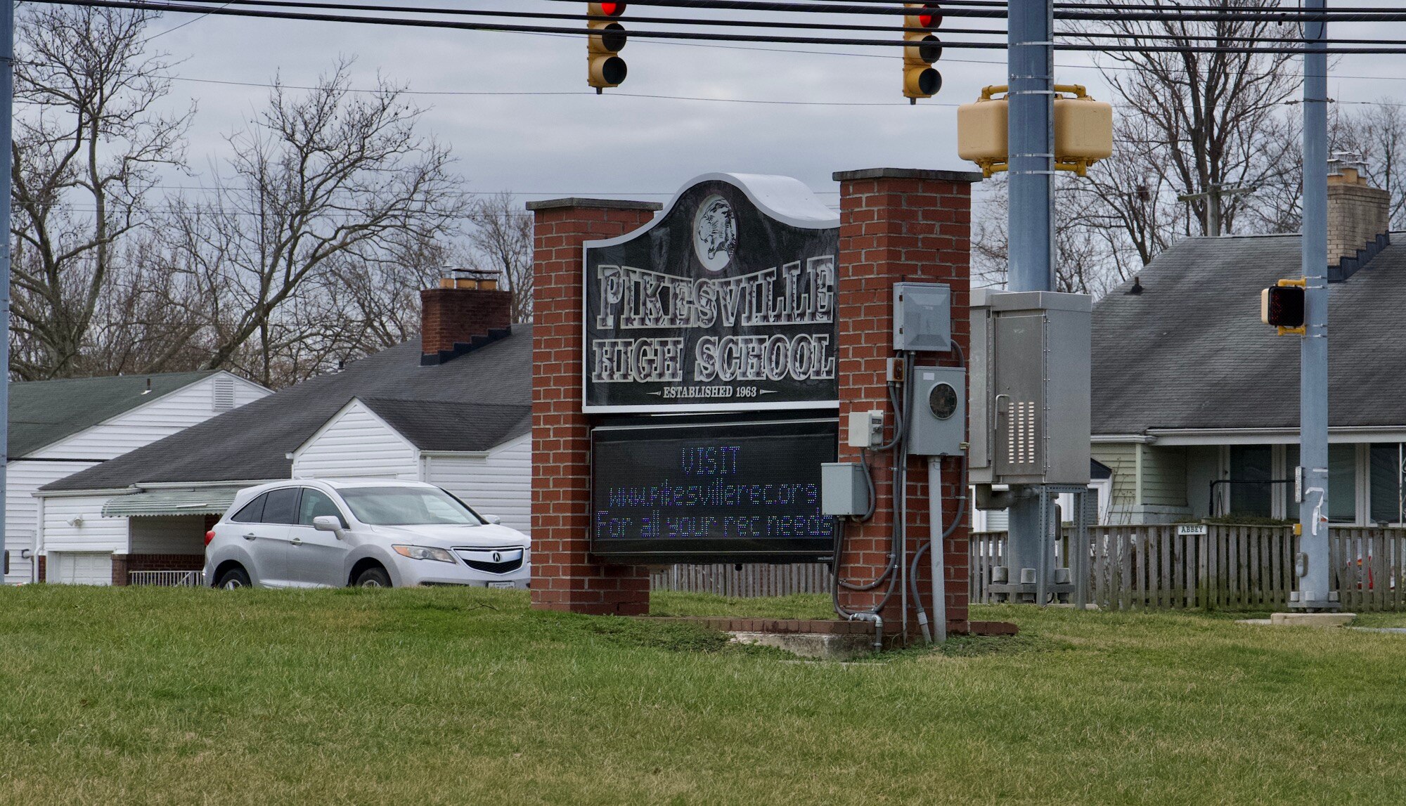 Pikesville High School photographed on March 4, 2024.