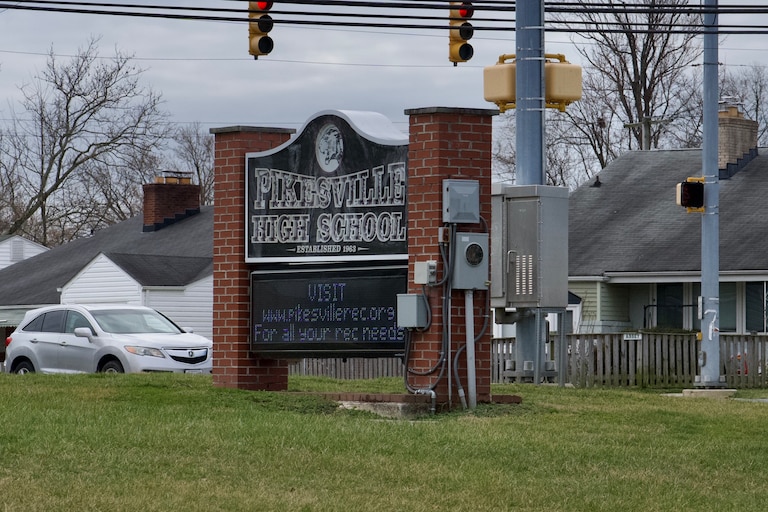 Pikesville High School photographed on March 4, 2024.