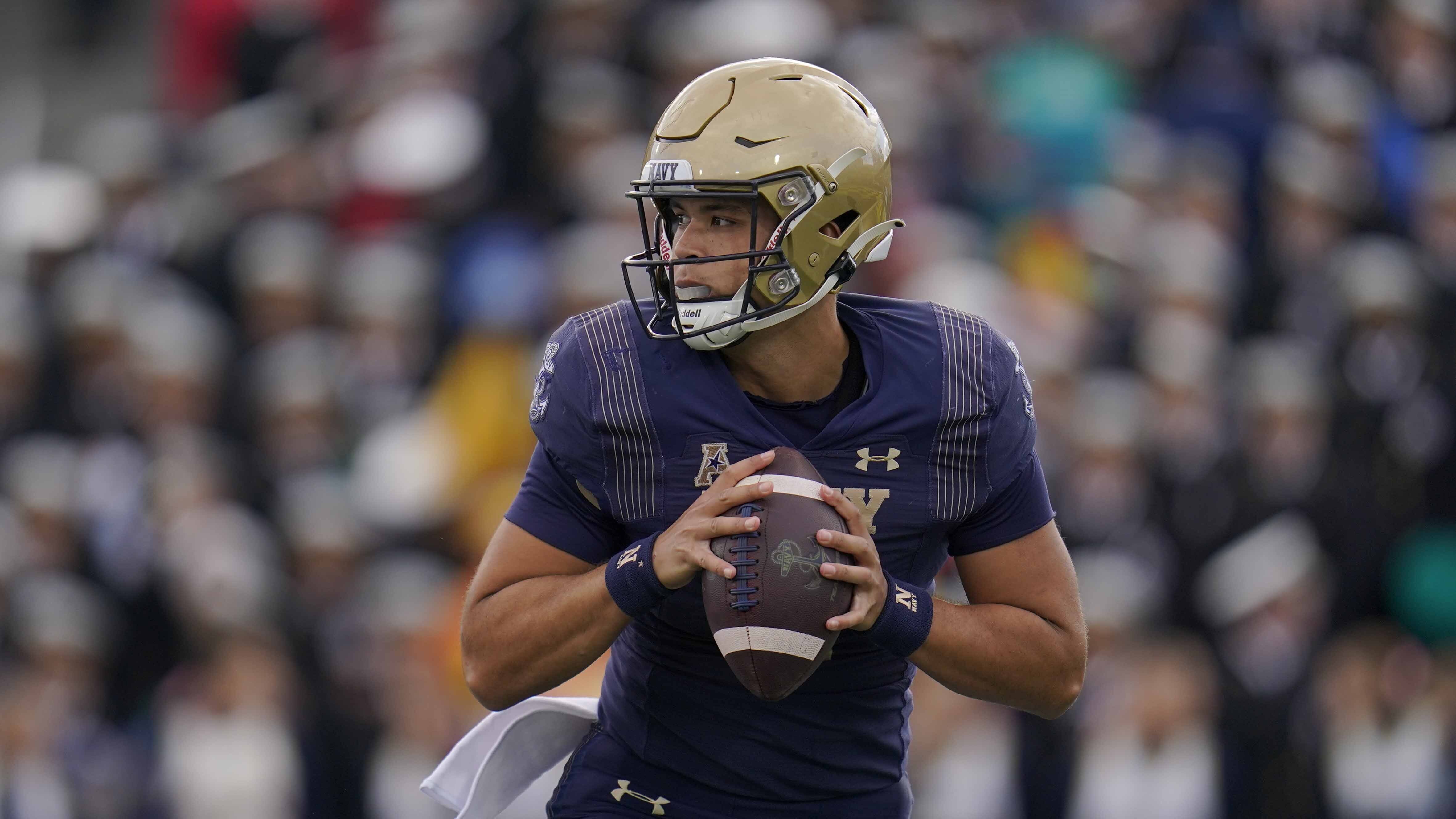 Navy quarterback Tai Lavatai, pictured in a game last season, had a combined 226 passing and rushing yards in Saturday's win over Wagner.