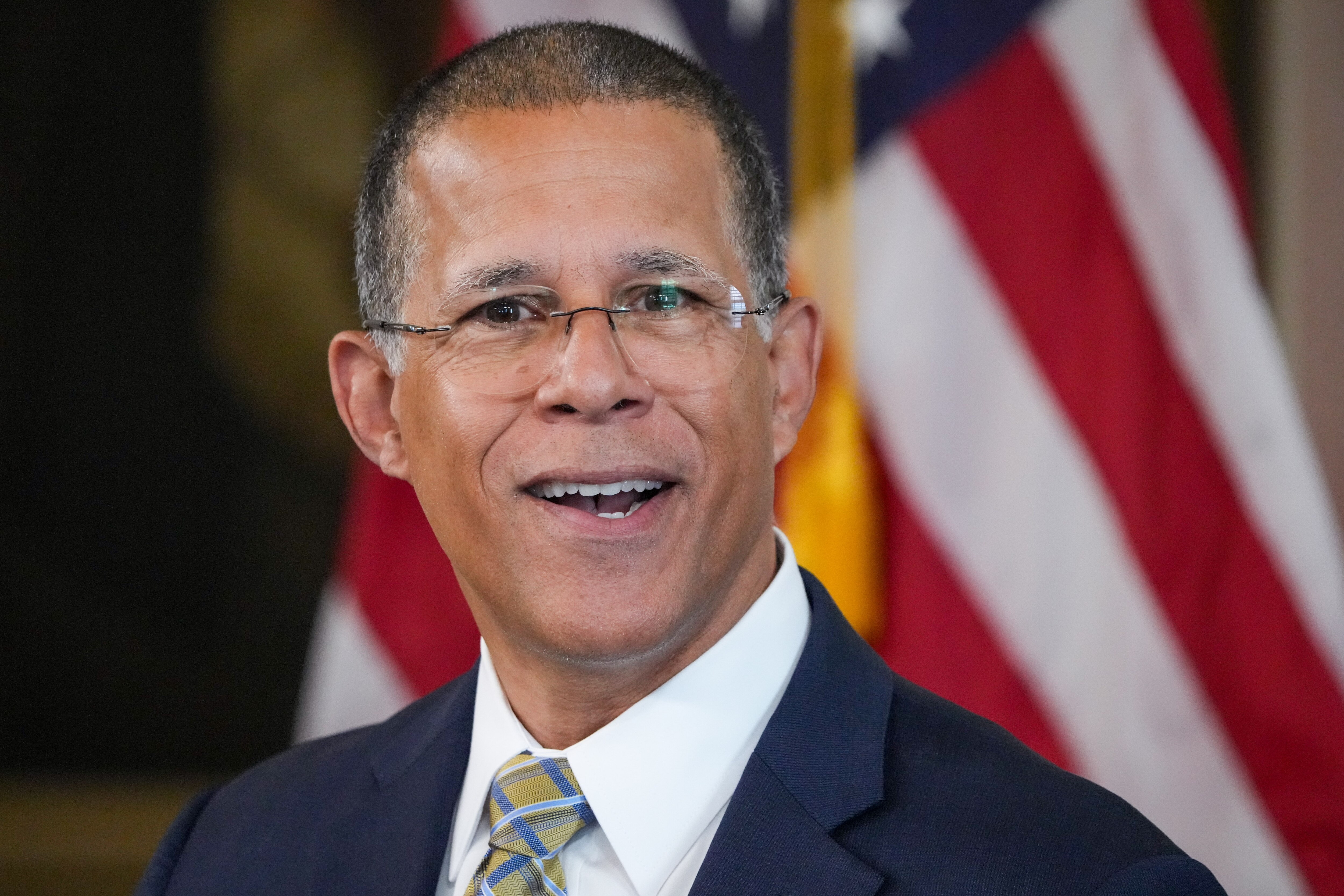 Maryland Attorney General Anthony Brown speaks at a news conference in the Maryland State House on June 20, 2024.