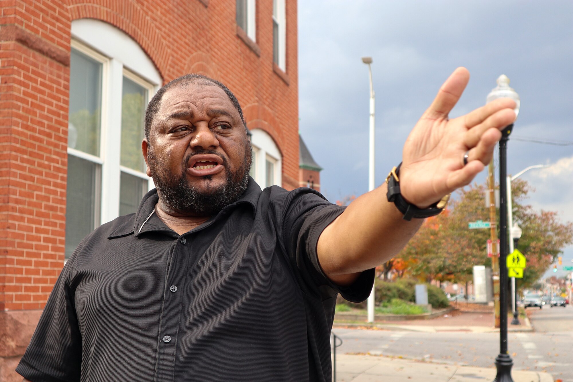 Rev. Dr. Derrick DeWitt Sr. in West Baltimore.