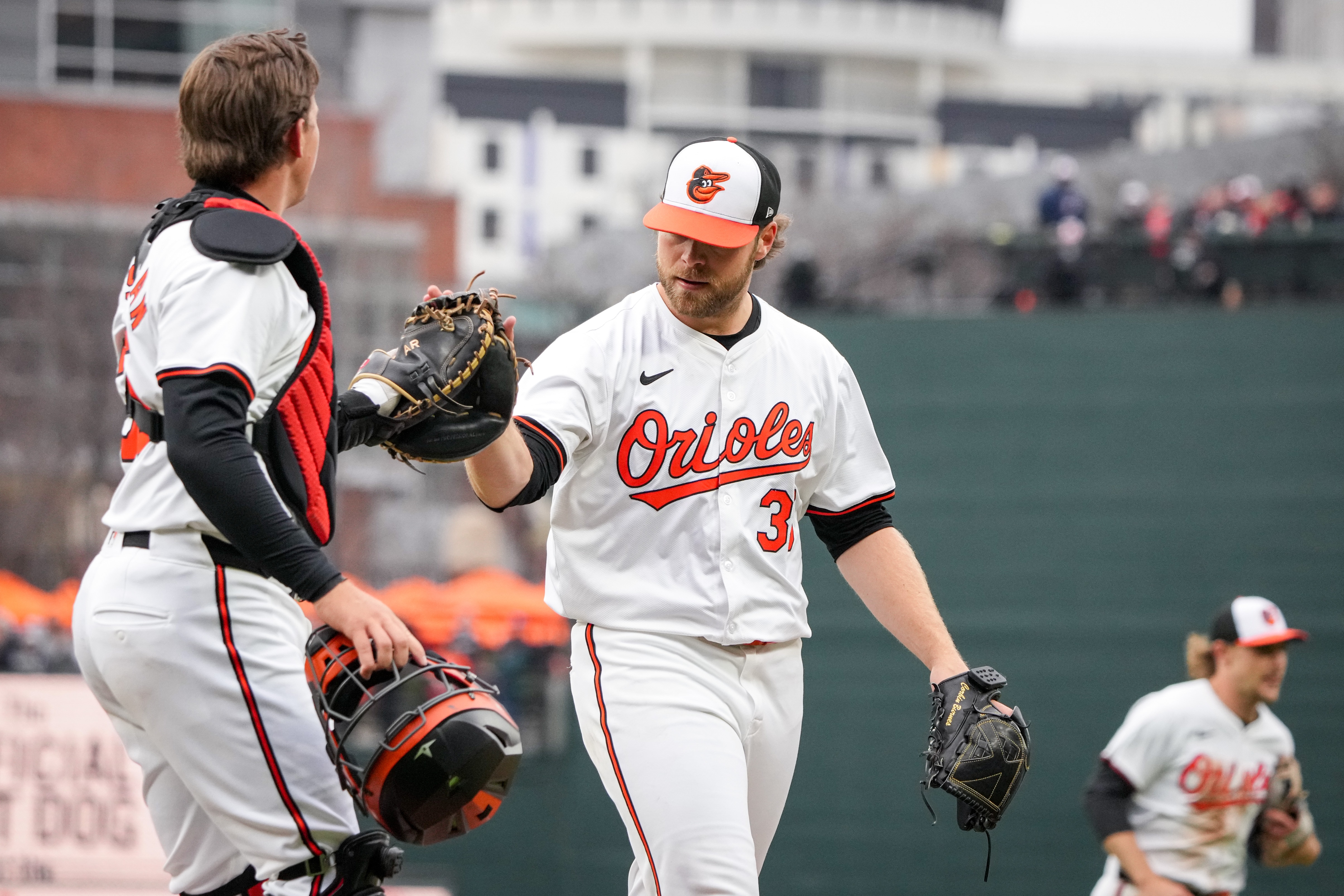Corbin Burnes (center) has been named to the All-Star Game four straight years. He was the losing pitcher in 2021, the only time he has appeared in the game.