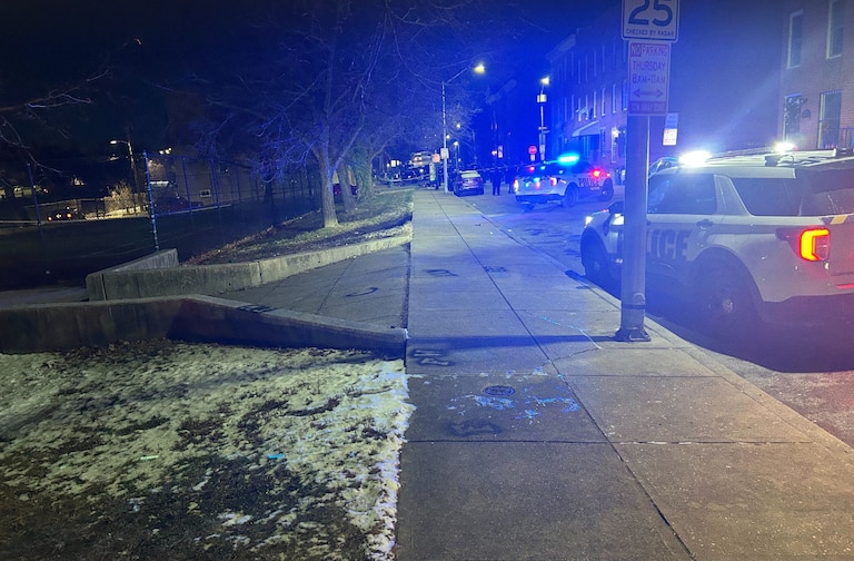 A Baltimore officer-involved shooting unfolded around 8:30 p.m. in the 1300 block of Division Street.