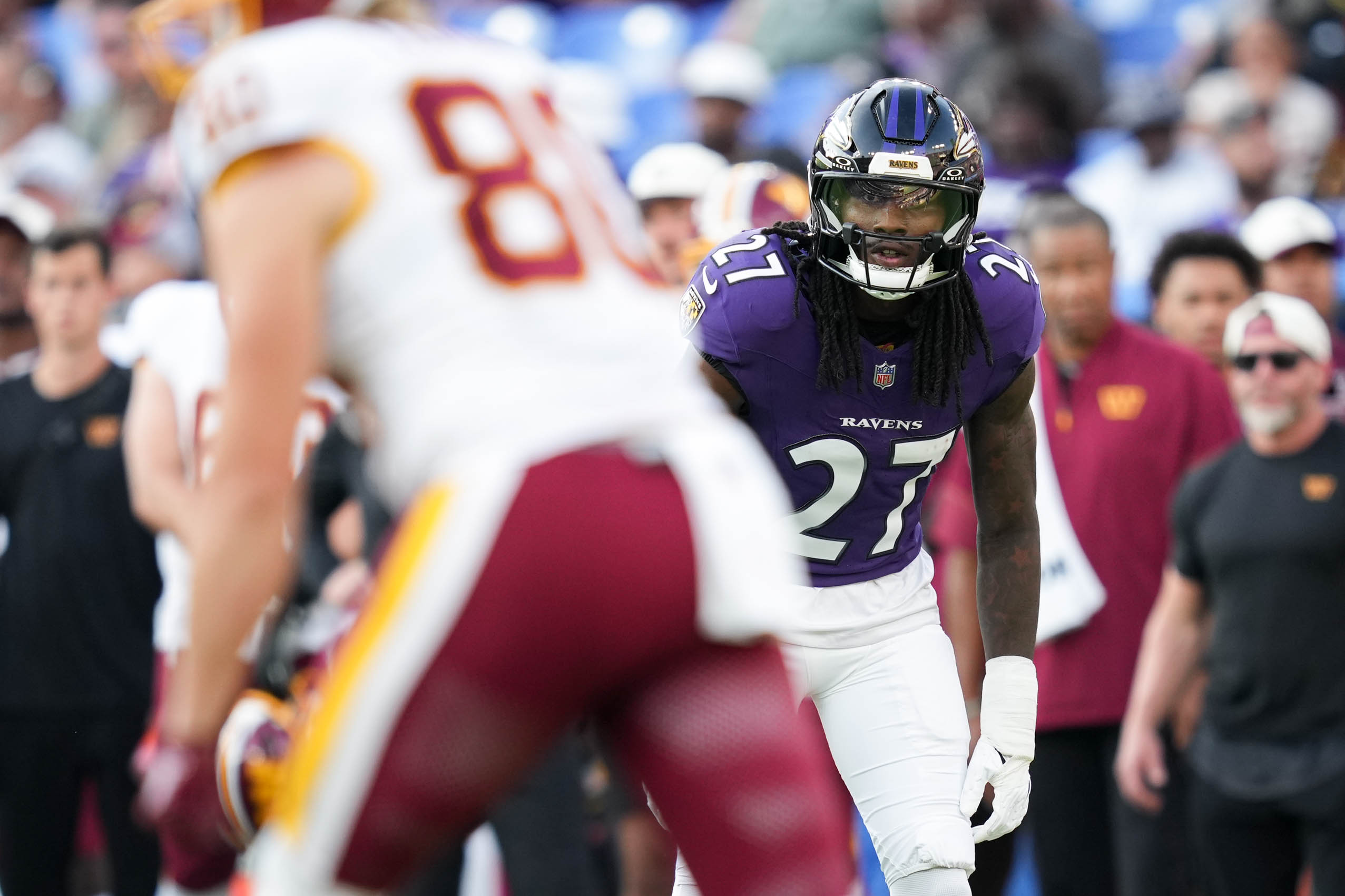 Ravens cornerback T.J. Tampa, an important special teams contributor, hurt his knee early Sunday and has been placed on injured reserve.