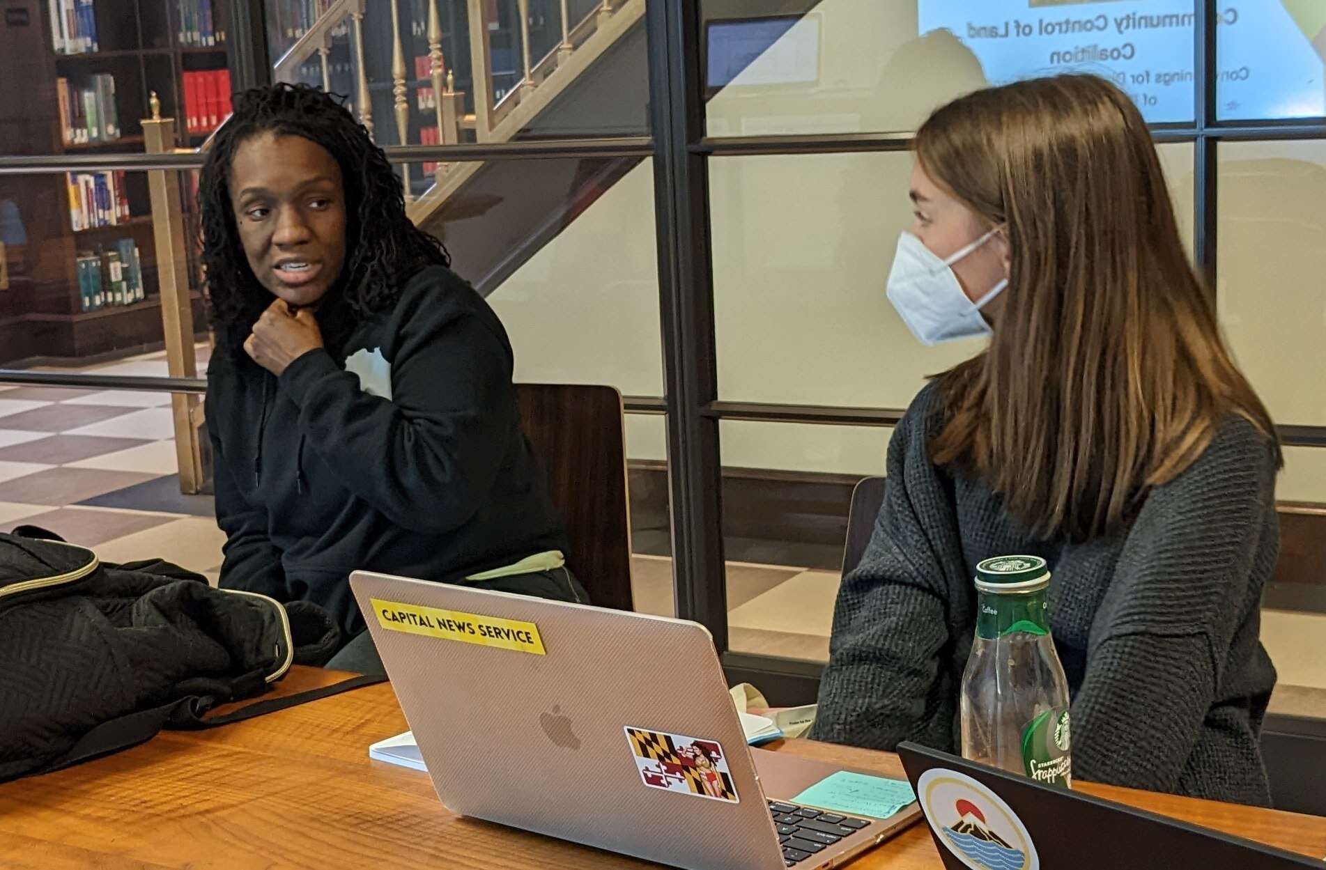 Nneka N'namdi, founder of Fight Blight Bmore, discusses her work with Capital News Service reporters.