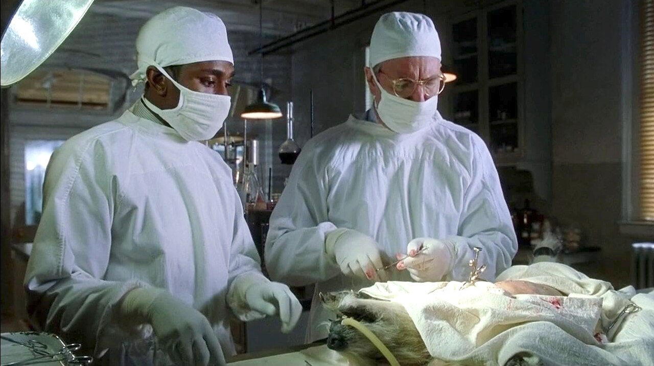 Alan Rickman and Yasiin Bey in Something the Lord Made in the 2004 movie.