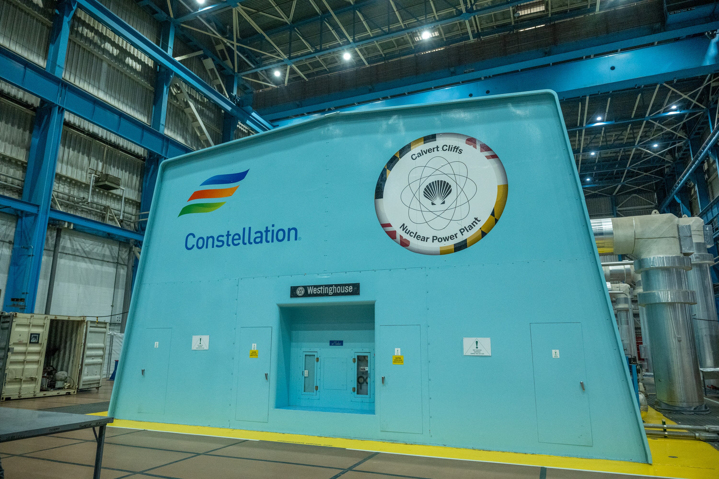 The main turbine and generator for unit two at Calvert Cliffs Clean Energy Center, Constellation’s only nuclear power plant in Maryland