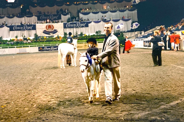 Samantha Schaefer, seen here at 2 years old, lives in Westminster and has been attending the Washington International Horse Show her entire life.