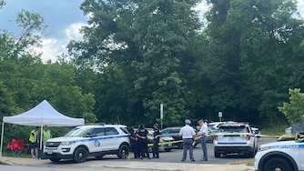 Baltimore County Police respond to a shooting on Milford Road Sunday, June 7, 2026.