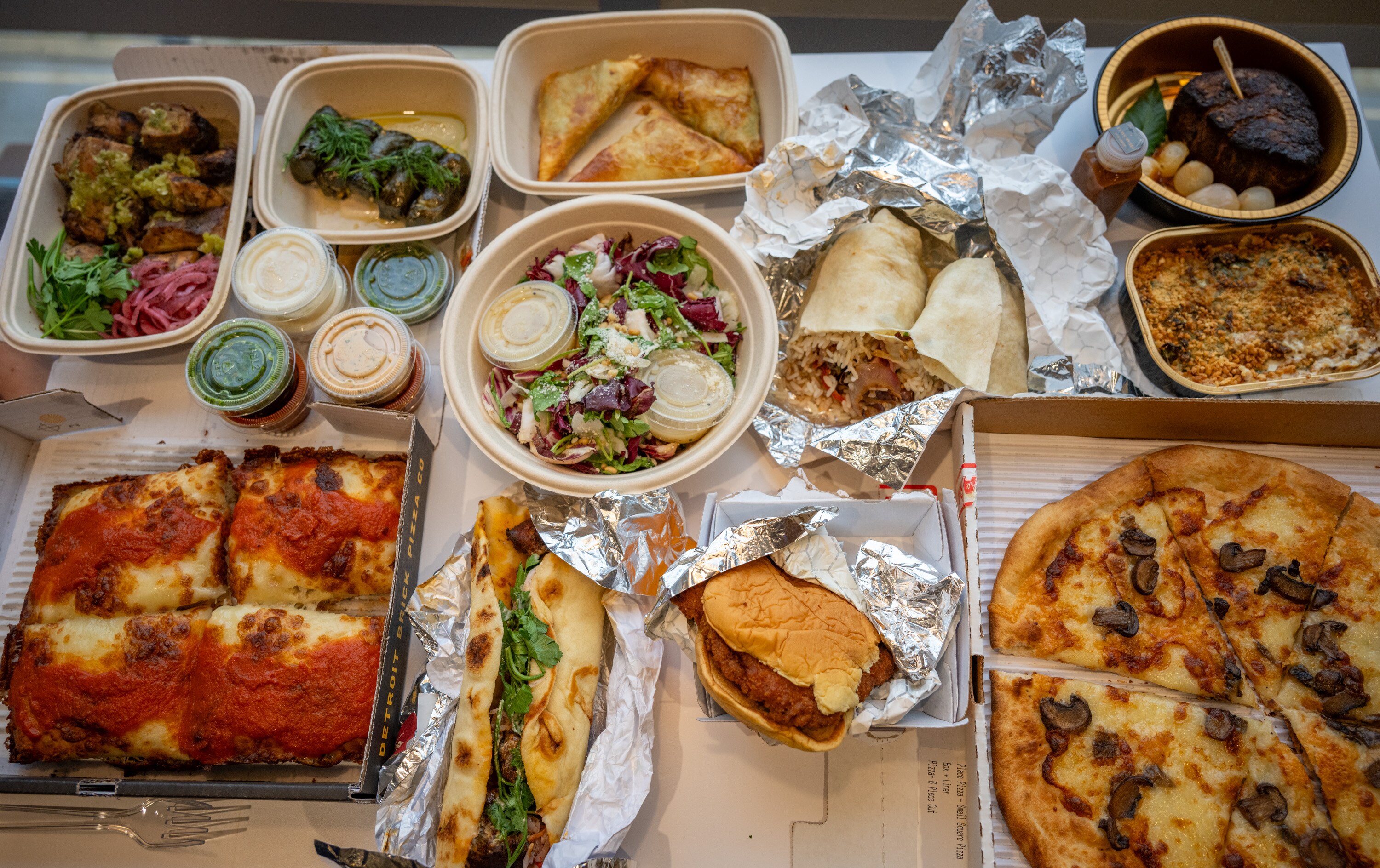 A selection of food delivery options from Wonder in Canton Crossing.