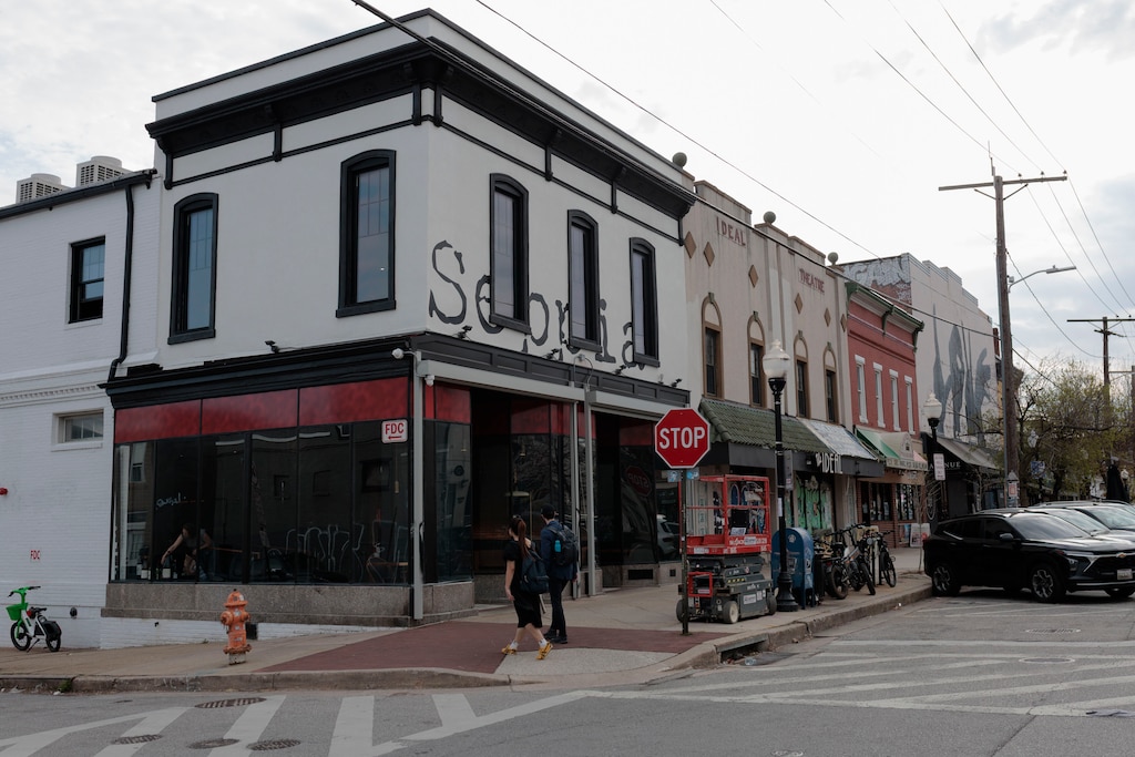 Outside Seppia, a new restaurant on the avenue in Hampden by the owners of La Cuchara.