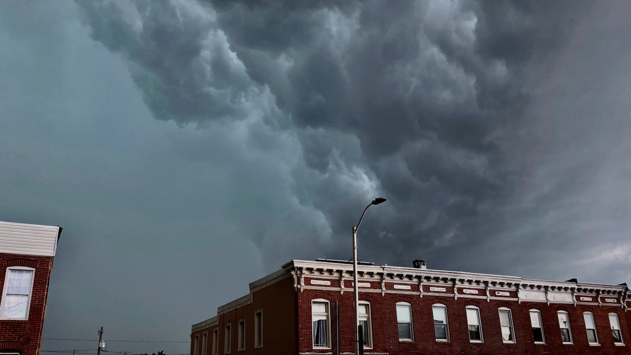 Thunderstorms and heat that feels over 100 degrees roll into Maryland