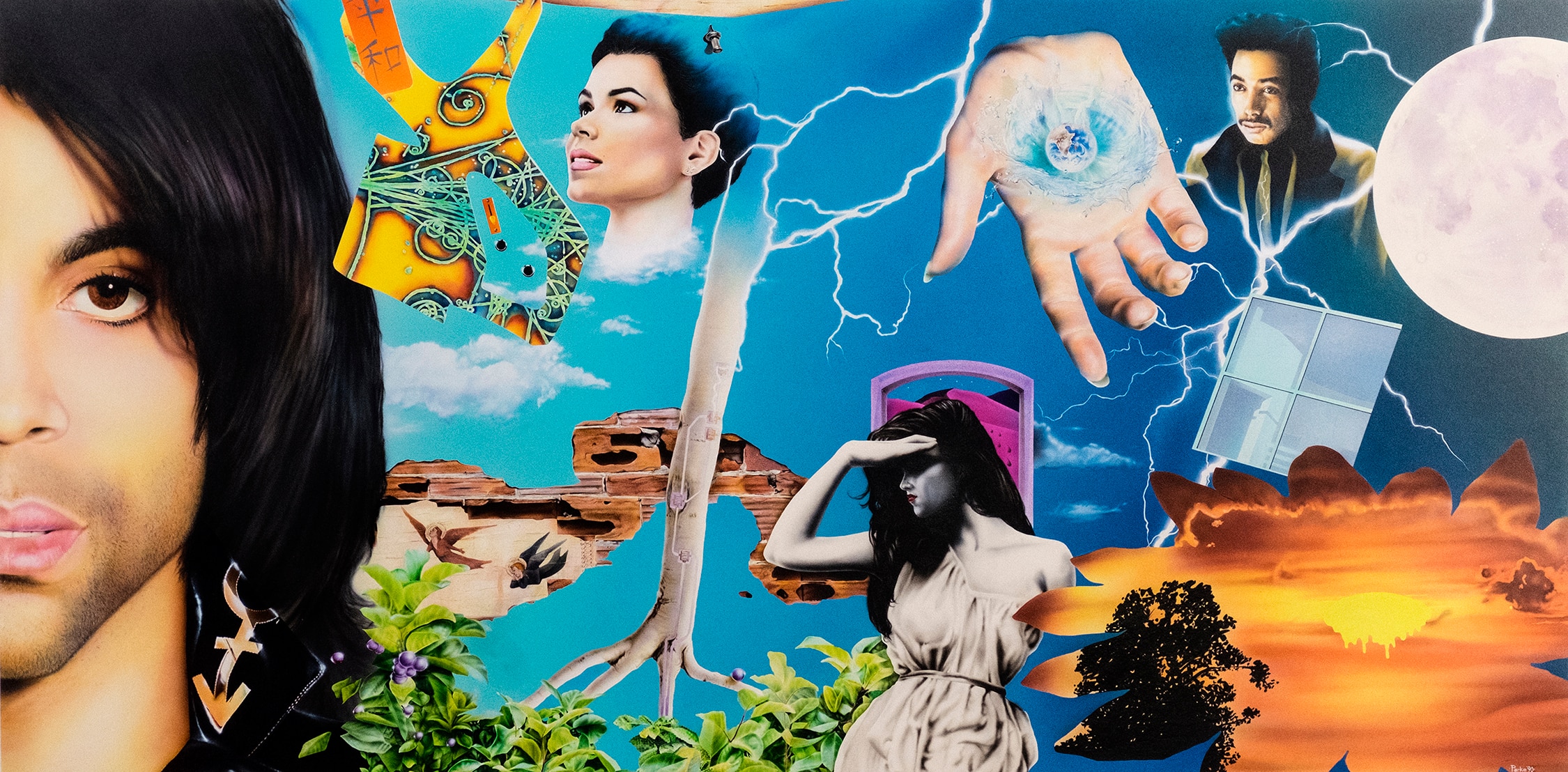 The original art for Prince’s “Graffiti Bridge” album cover from 1990.