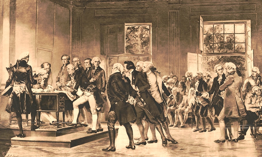 Signing the Declaration of Independence.