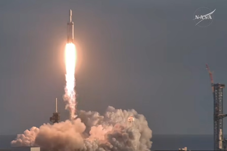 Screenshot of NASA livestream showing the Roman Space Telescope launched Sunday, Aug. 30, 2026.