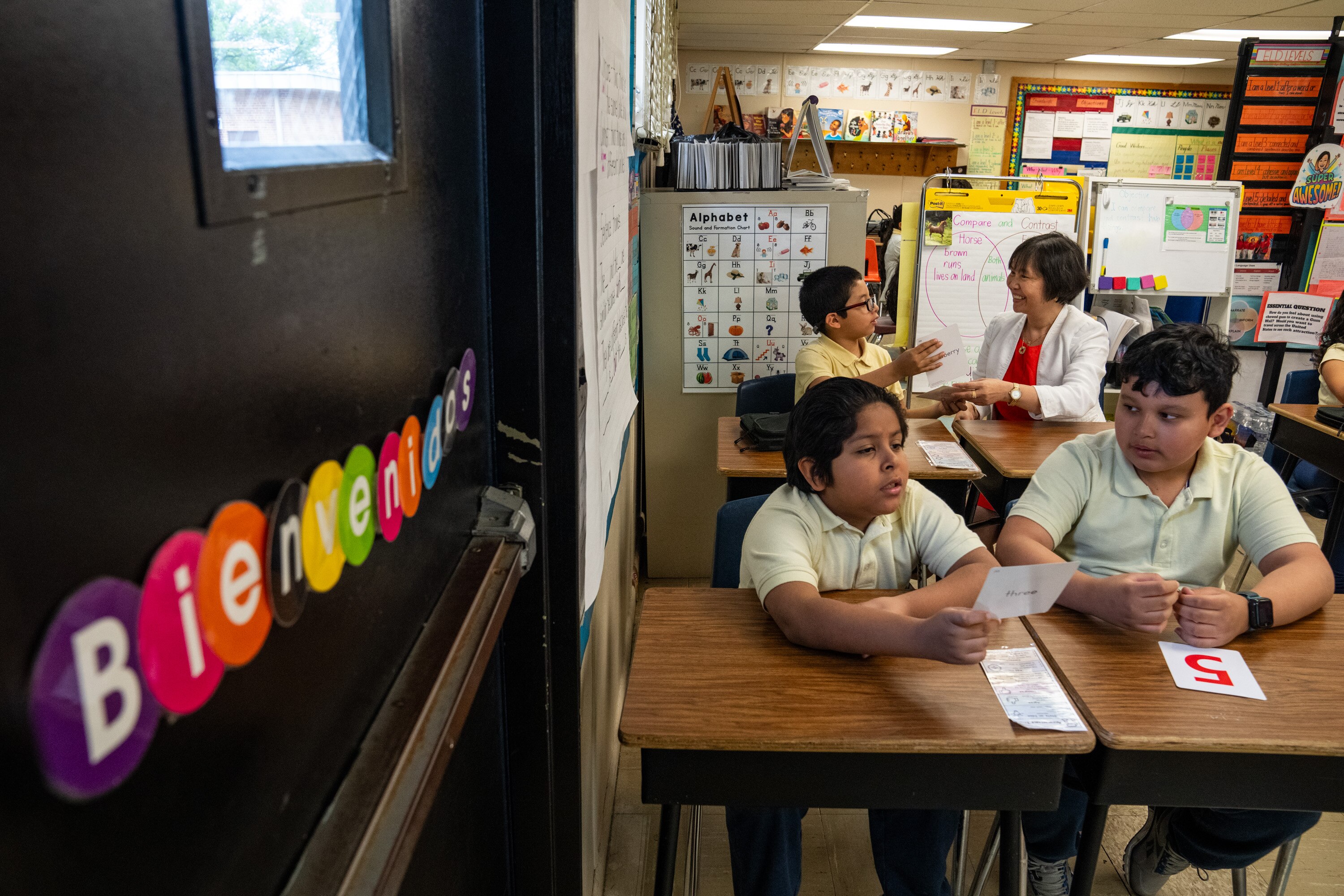 Fritzie Bernardo instructs her third grade English language development class at Lamont Elementary School in Prince George’s County.