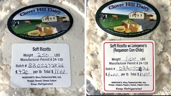 Clover Hill Dairy, a dairy operation in Mechanicsville, has recalled several ricotta products over a possible listeria contamination.