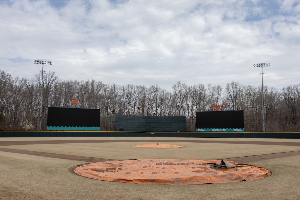 Two new scoreboards were part of the planned renovations to the Prince George's Stadium.