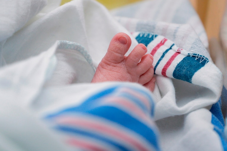 FILE - The toes of a baby are seen DHR Health, July 29, 2020, in McAllen, Texas. (AP Photo/Eric Gay, File)
