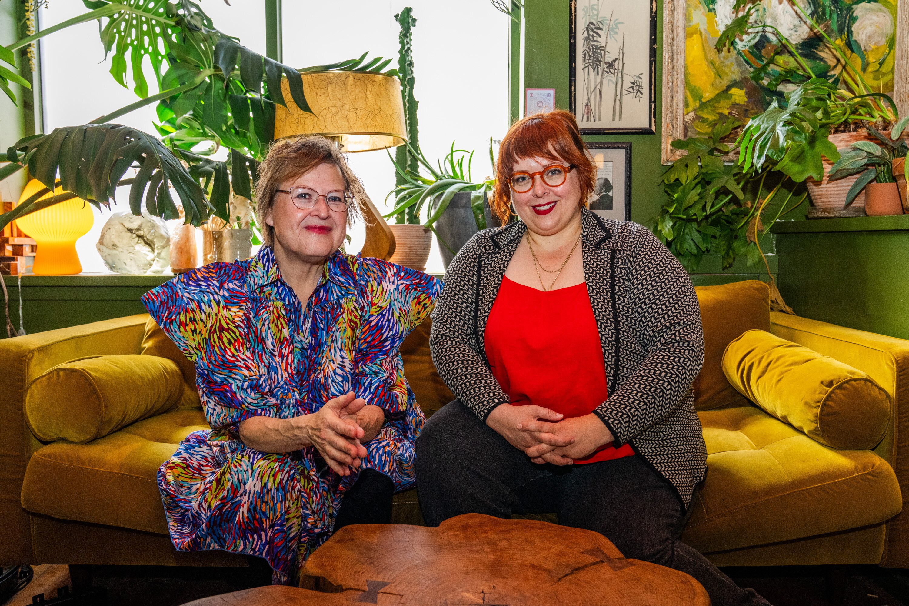 Susannah Siger, left, and Samantha Claassen smile for a portrait in Golden West on Wednesday.