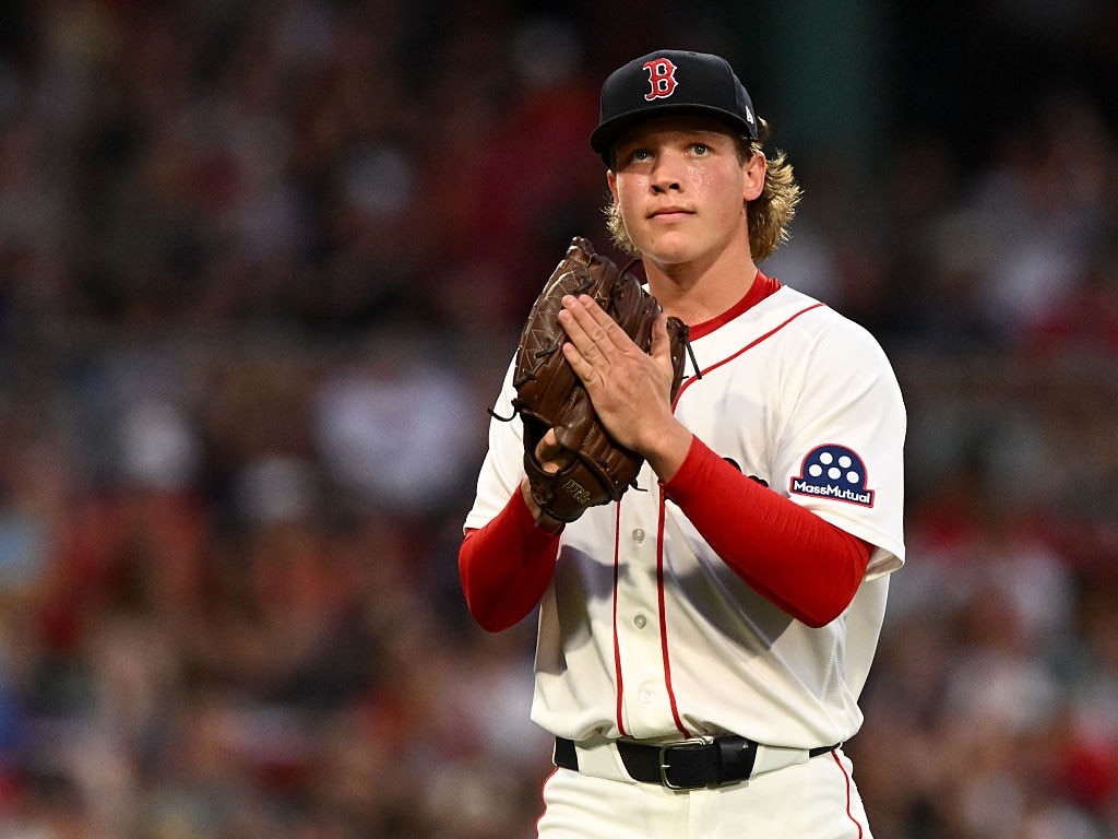 Connelly Early reacts after the final out of the fourth inning of the Red Sox's game against the Washington Nationals on June 30.