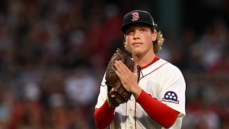 Connelly Early reacts after the final out of the fourth inning of the Red Sox's game against the Washington Nationals on June 30.