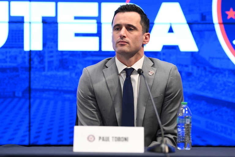 Washington Nationals president of baseball operations Paul Toboni speaks during a press conference on Nov. 17, 2025.