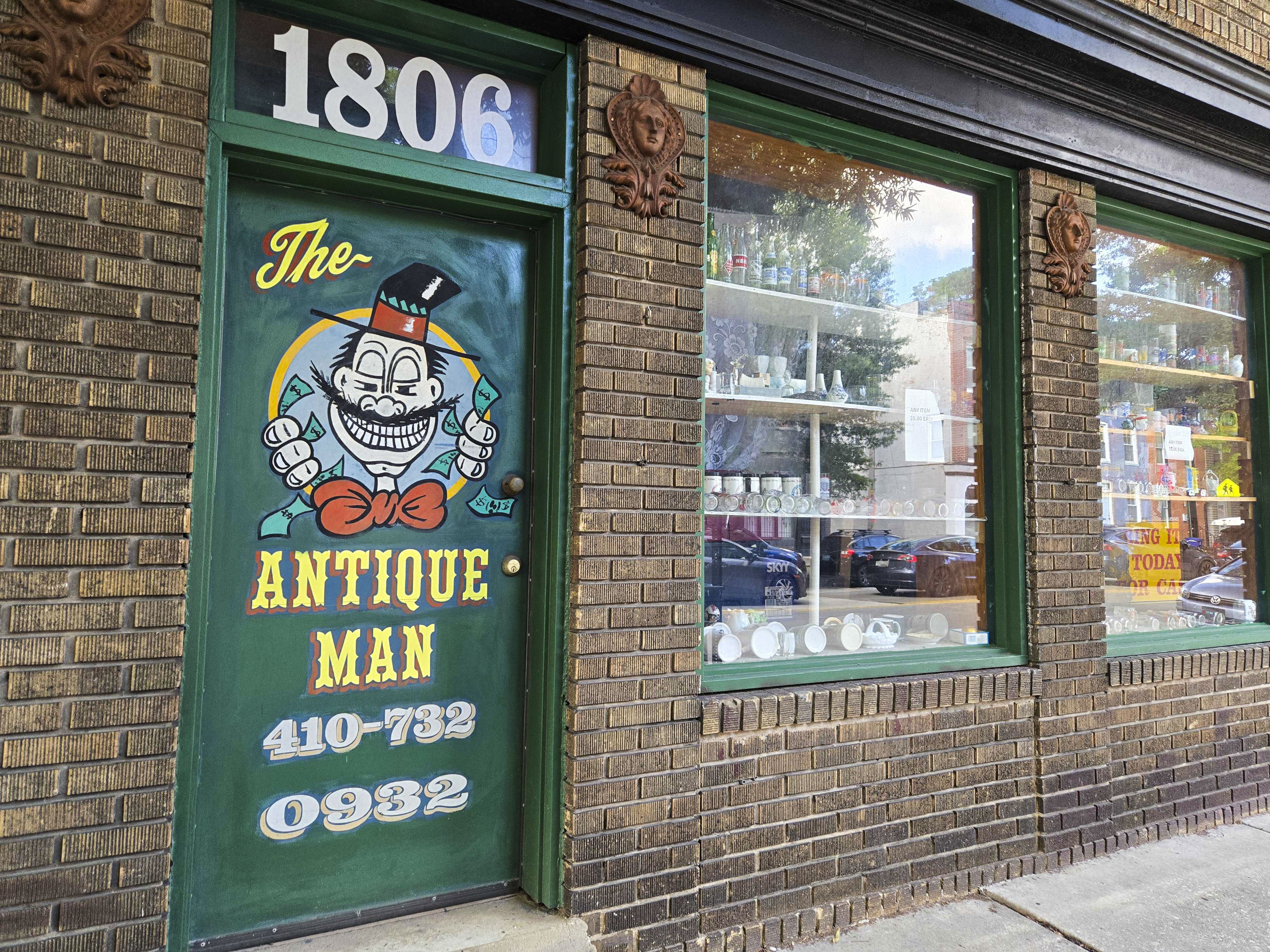 The outside of The Antique Man store in Fells Point, which closed its doors in early July. 