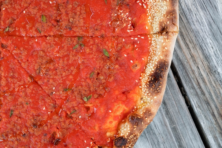 The whole marinara pie at Doppio Pasticceria in the Remington neighborhood of Baltimore, Md. on Tuesday, May 27, 2025.