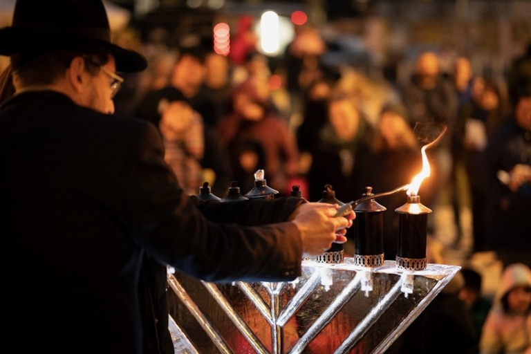 To celebrate Hanukkah this year, you can attend several menorah lightings throughout Howard County.
