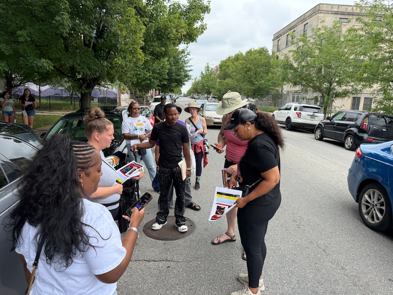 More than a dozen family, friends and neighbors huddled together at King and Kennedy Park on Sunday (June 28, 2026) before dispersing into small groups to search for Darlene Campbell.