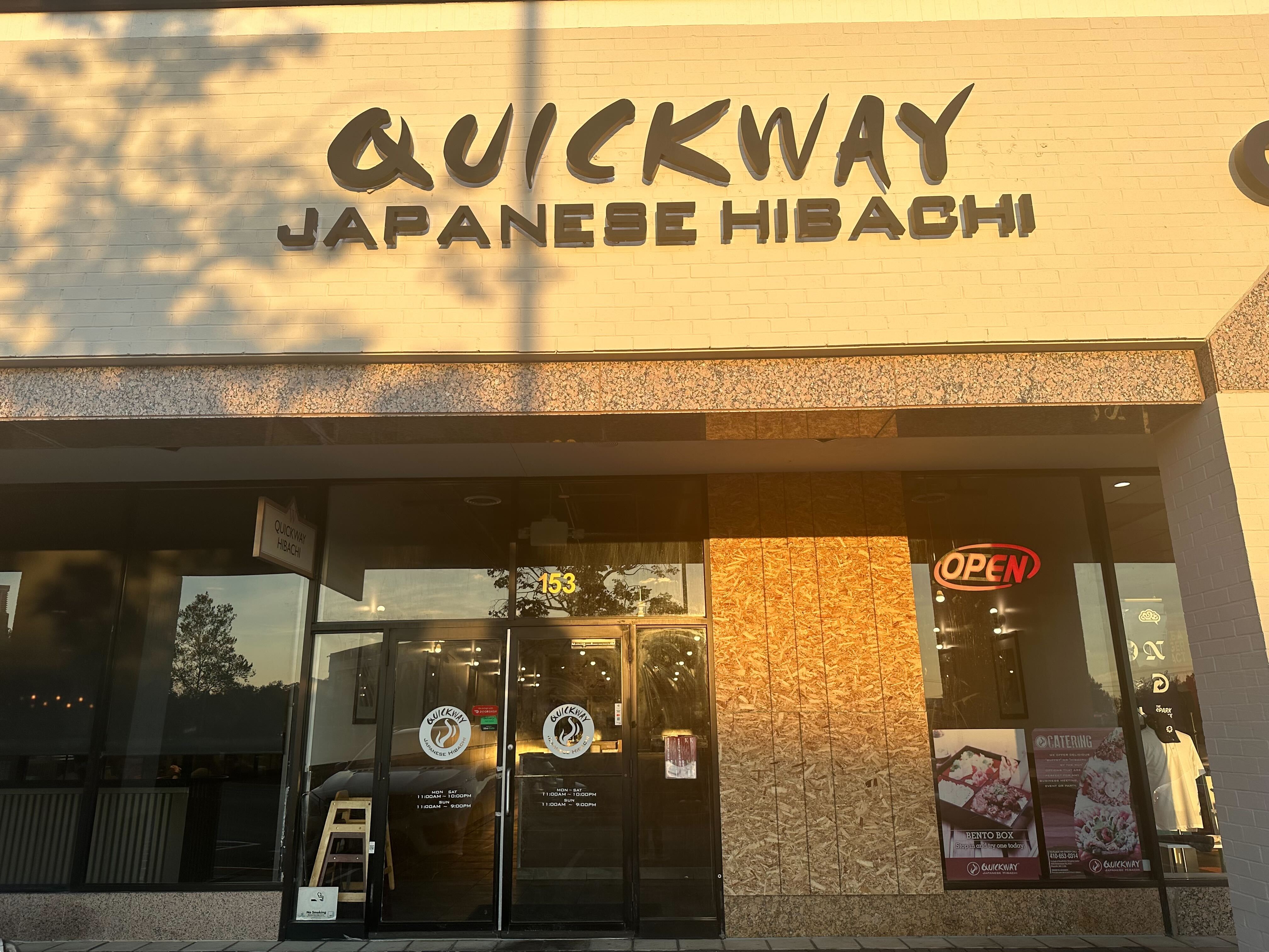 The Quickway Japanese Hibachi was one of four Pikesville businesses that were burglarized early Monday.