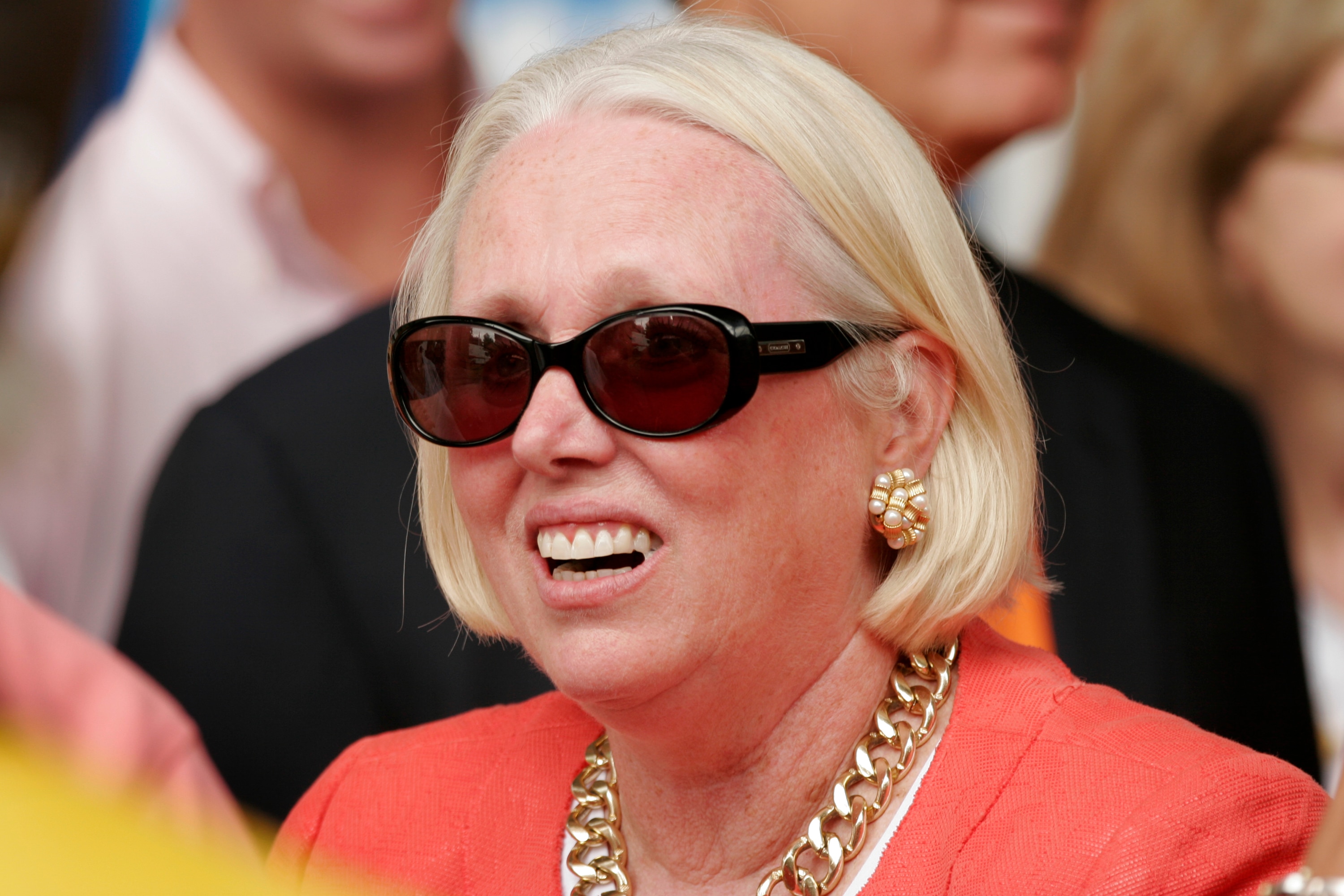 File: Sharon Love, mother of Yeardley Love, is shown at a college lacrosse game at Klockner Stadium May 16, 2010 in Charlottesville, Virginia.