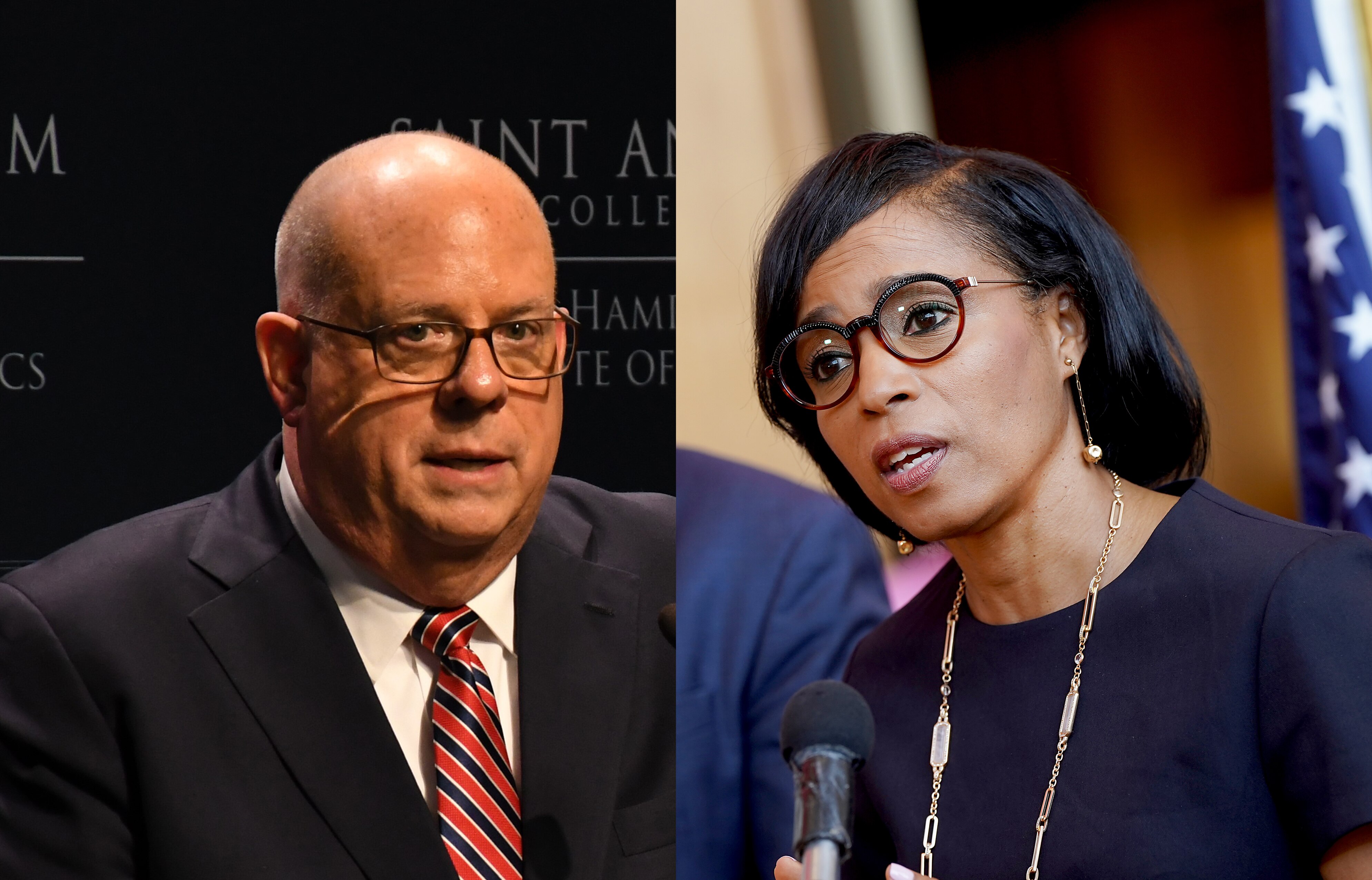 Former Governor Larry Hogan faces Prince George’s County Executive Angela Alsobrooks, who would be Maryland’s first Black senator.  Hogan is bidding to flip a reliably blue U.S. Senate seat red. The matchup is one of a few nationally expected to determine the balance of power in the chamber.