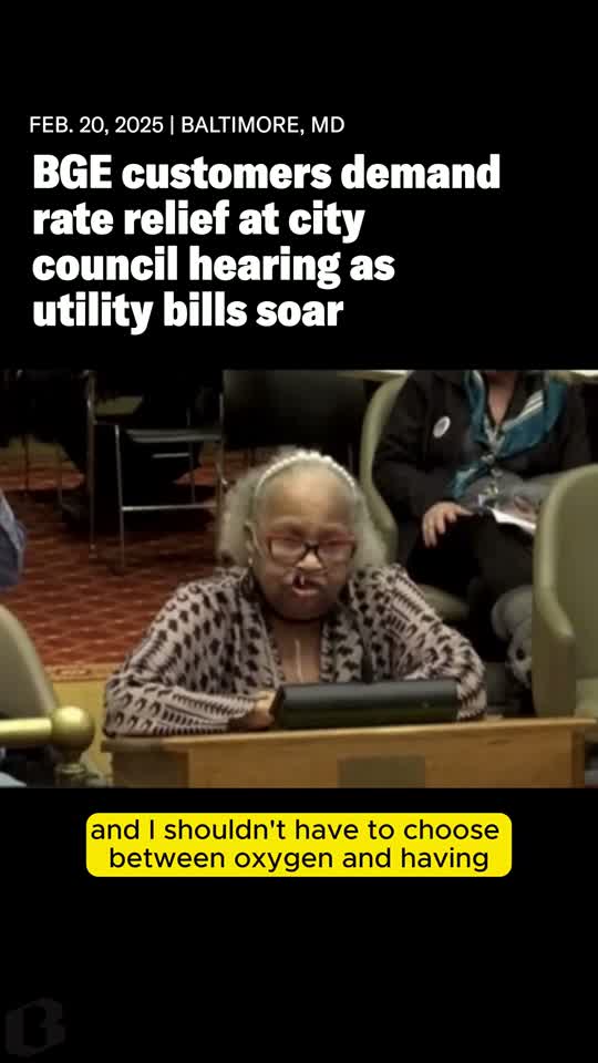 Baltimore City Council and residents grilled and pleaded with Baltimore Gas and Electric officials for rate relief at a legislative investigations hearing.
