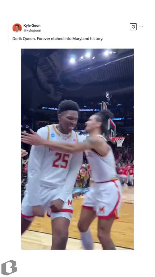 Maryland star freshman Derik Queen hits the game-winner over Colorado State.