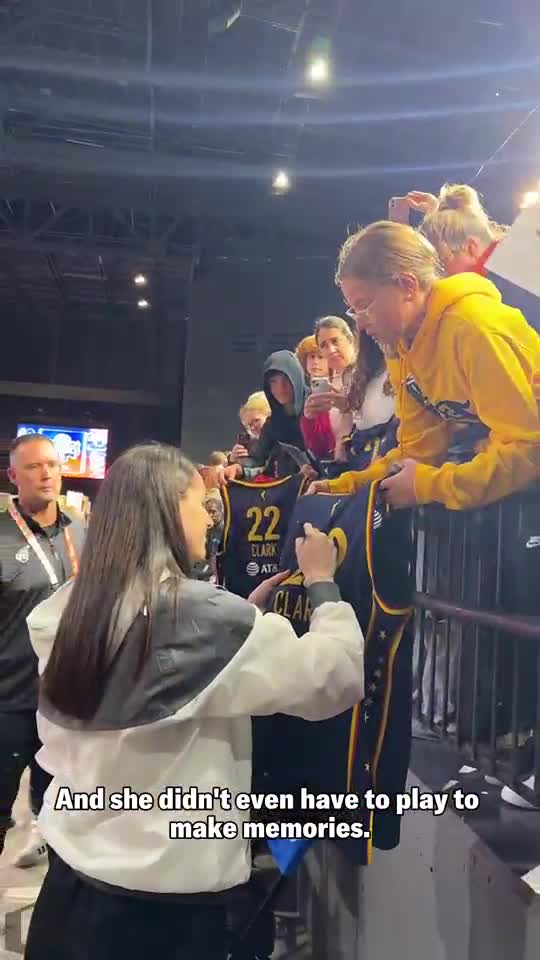 Caitlin Clark wasn't able to suit up for the Fever on Wednesday, but she made it worth the trip for fans who traveled from near and far to see her in Baltimore.