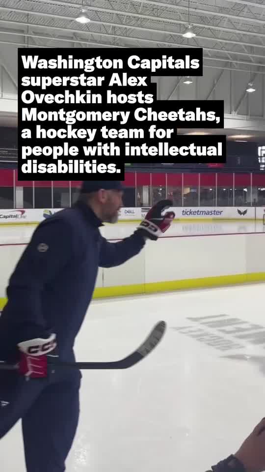Washington Capitals superstar Alex Ovechkin hosts Montgomery Cheetahs, a hockey team for people with intellectual disabilities.